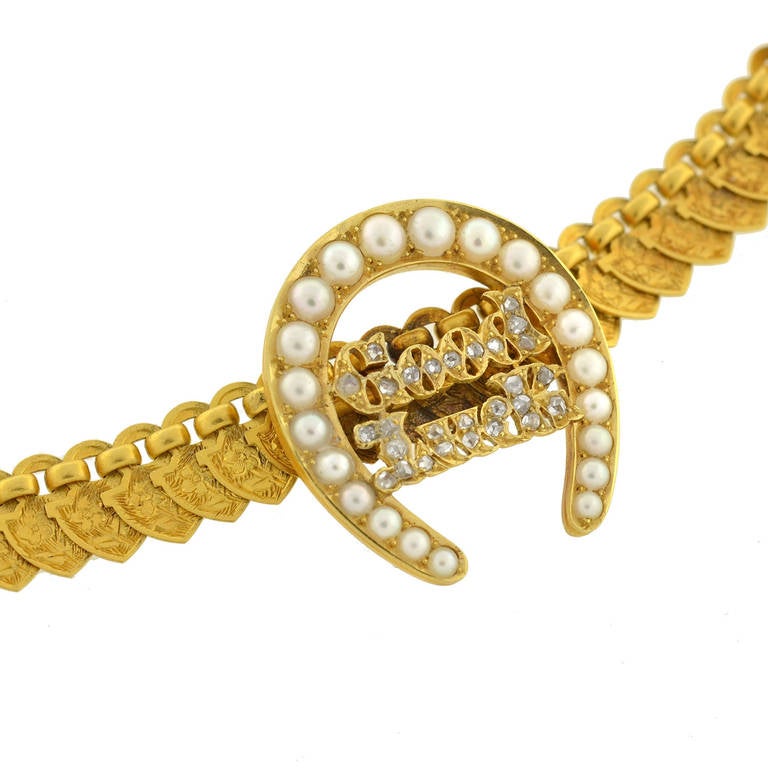 Victorian Good Luck Horseshoe Necklace/Bracelet Set 2