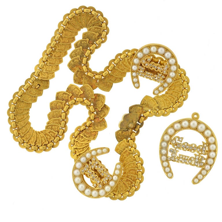 Victorian Good Luck Horseshoe Necklace/Bracelet Set 5