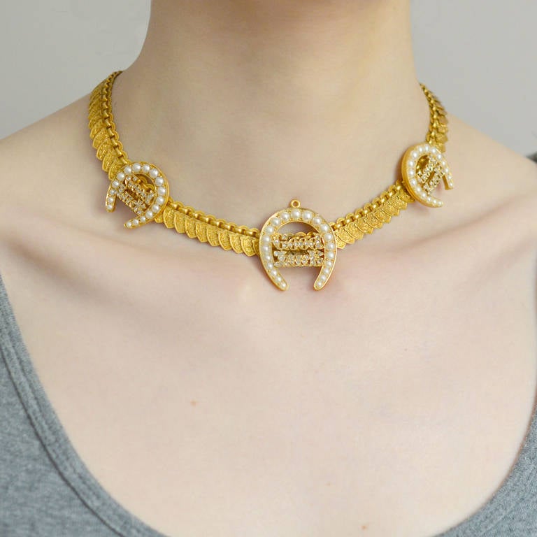 Victorian Good Luck Horseshoe Necklace/Bracelet Set 6