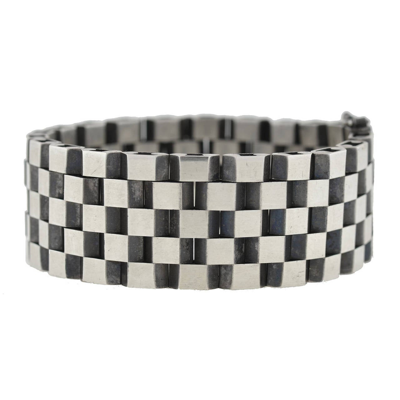 Ernst Forsmann for Georg Jensen Sterling Silver Checkerboard Link Bracelet