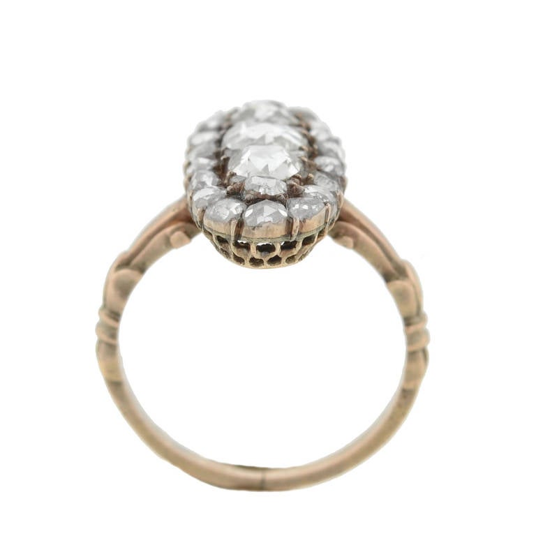 Holland Cut Diamond Georgian Gold Cluster Ring 1