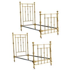 Pair of Brass 19th Century Twin Beds