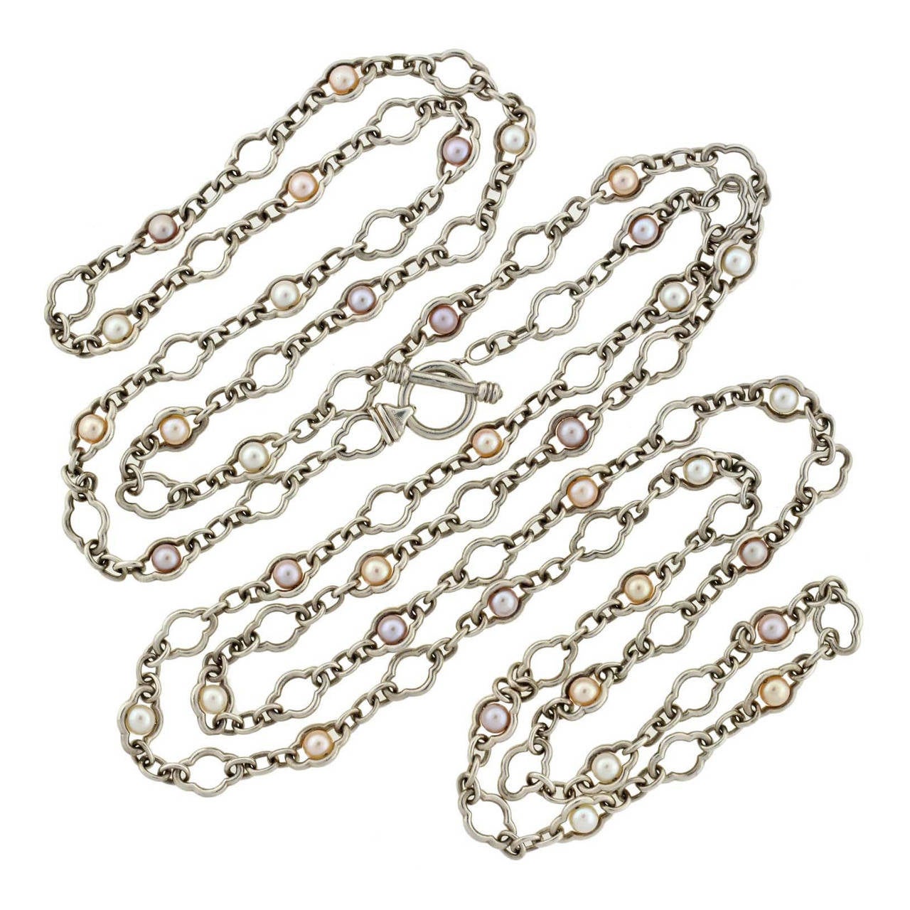 Charles Krypell Fresh Water 80 Inch Pearl Chain Necklace