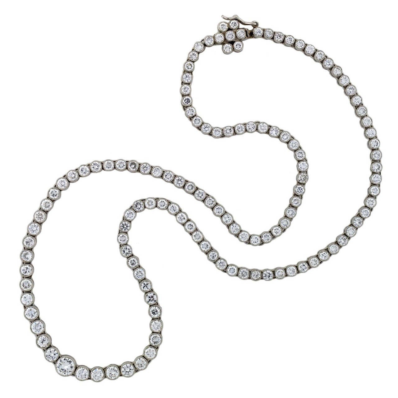 Contemporary Diamond Riviere Necklace