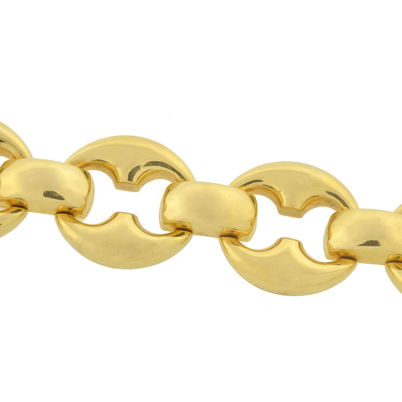 Gold Anchor Link Bracelet In Excellent Condition In Narberth, PA