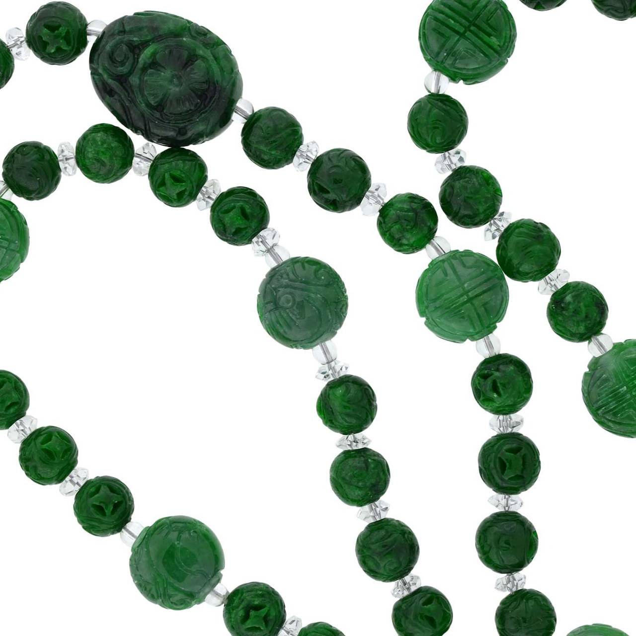 carved jade beads