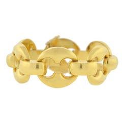 Vintage Gold Anchor Link Bracelet