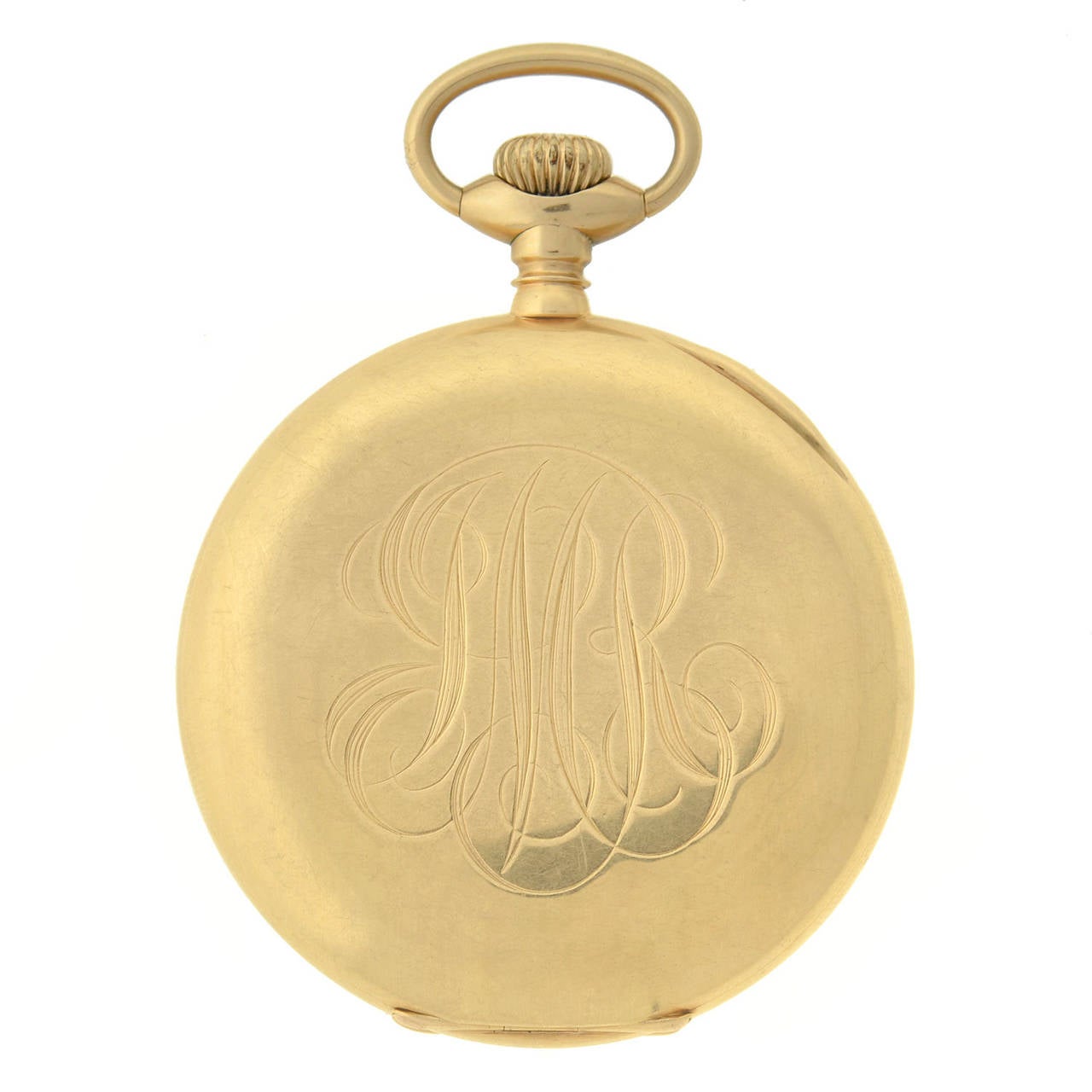 This wonderful pocket watch from circa 1904. Signed by Bailey, Banks & Biddle and Waltham. 14k yellow gold, white dial with gold filigree hands. The engraved inscription reads 