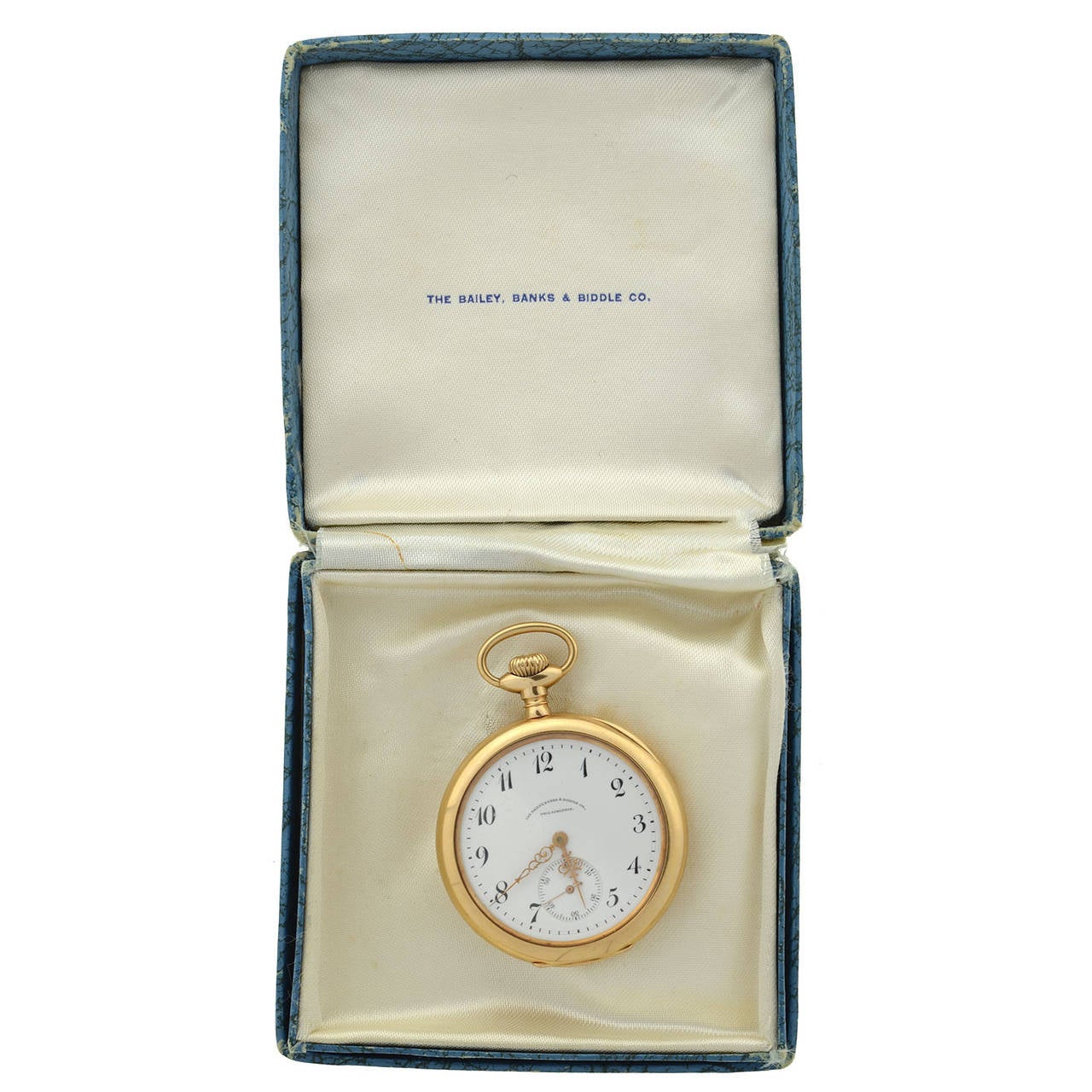 Edwardian Waltham Yellow Gold Pocket Watch Retailed by Bailey, Banks & Biddle circa 1904 For Sale