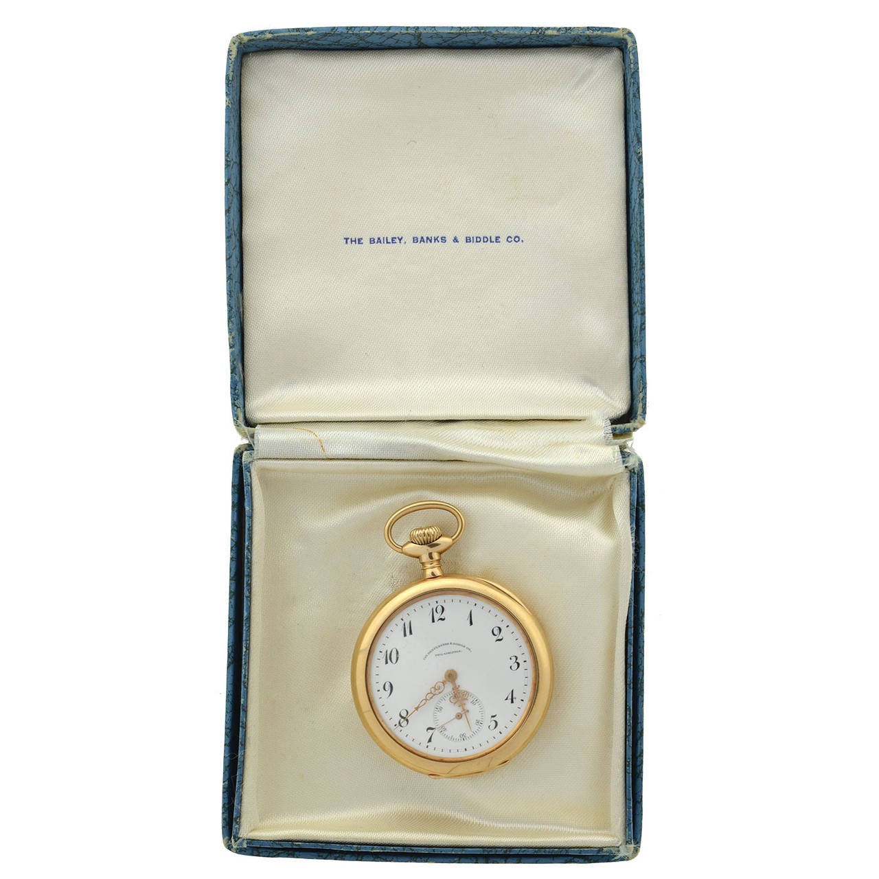 Waltham Taschenuhr aus Gelbgold, vertrieben von Bailey, Banks & Biddle, um 1904 Herren