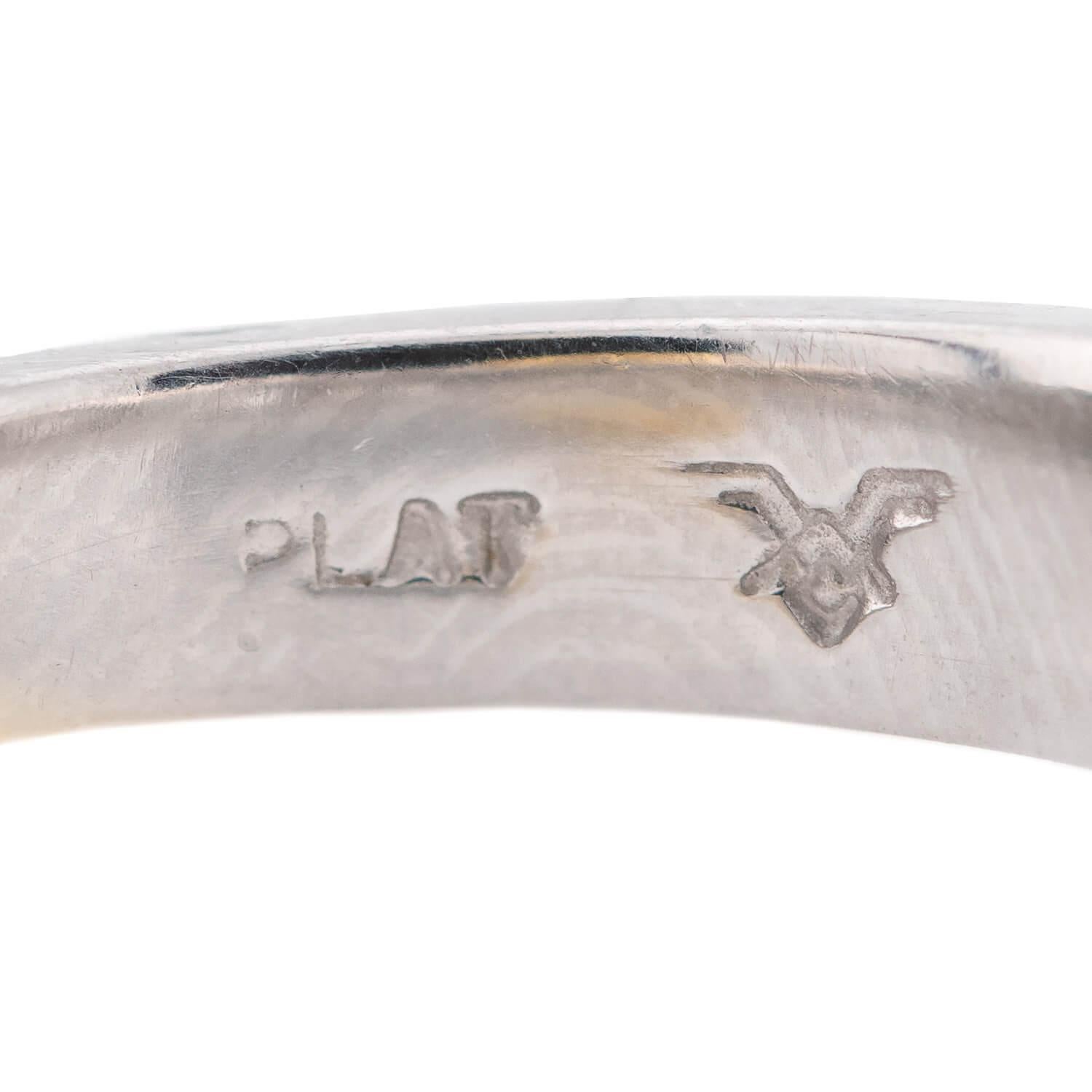 Donna Mezza fascia con diamante in platino e 18k in vendita