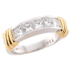 Demi-bande Estate 18k & Platinum Diamond