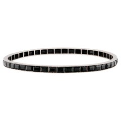 Bracelet Art déco en platine et onyx