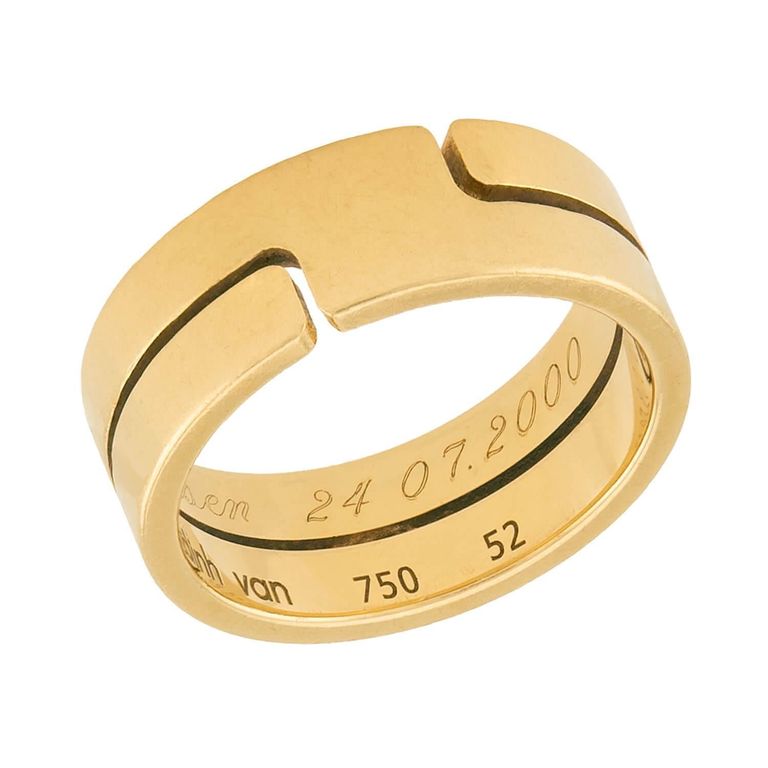 Banda DINH VAN Vintage 18k in vendita