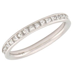 Anneau d'éternité Art déco en platine et diamants
