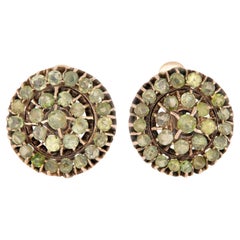 Boucles d'oreilles victoriennes en chrysobéryl 14k