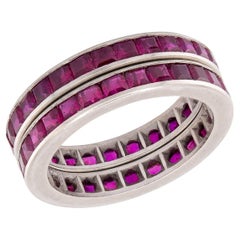 Art Deco 14k Ruby Eternity Bands