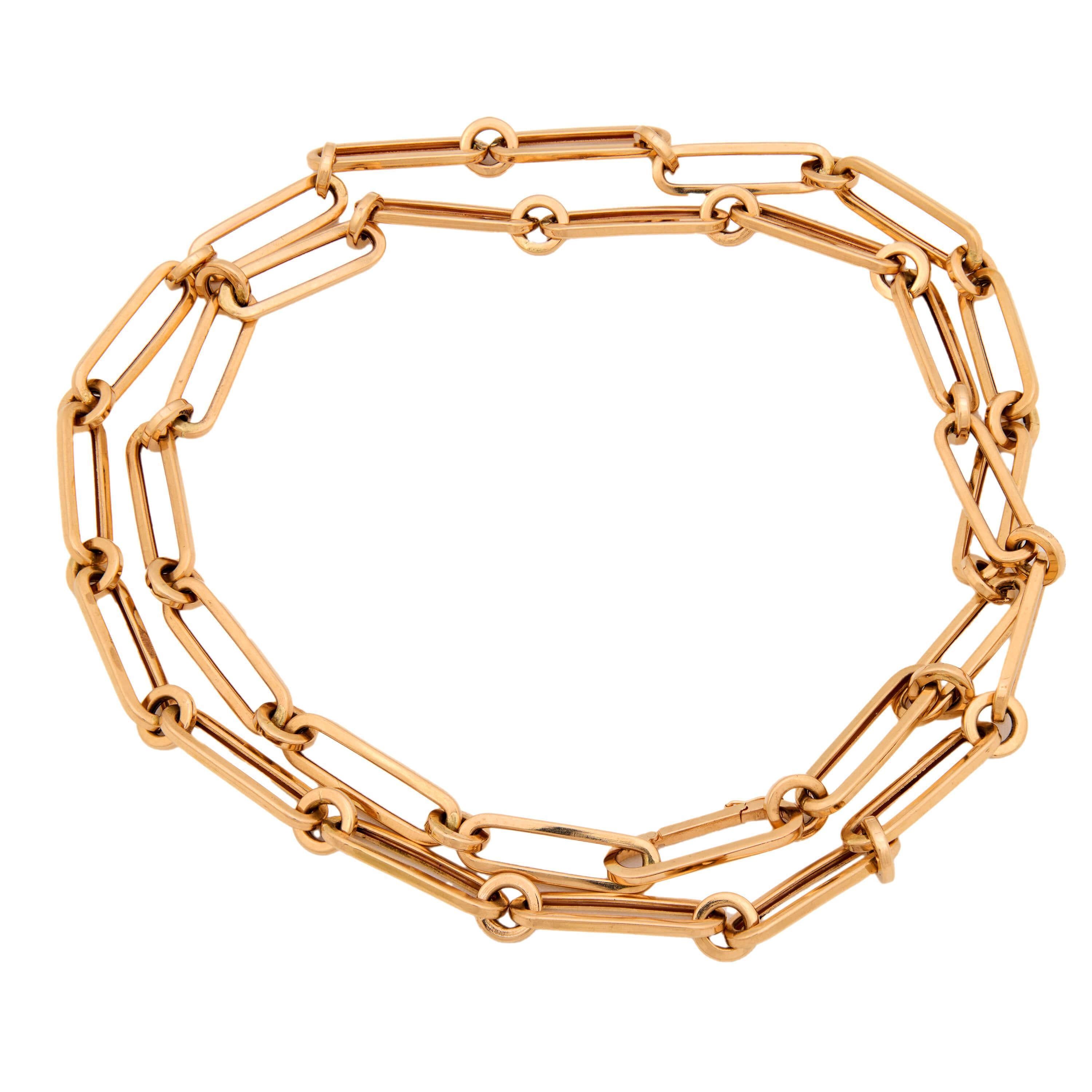 Estate 18k Paperclip Chain 26