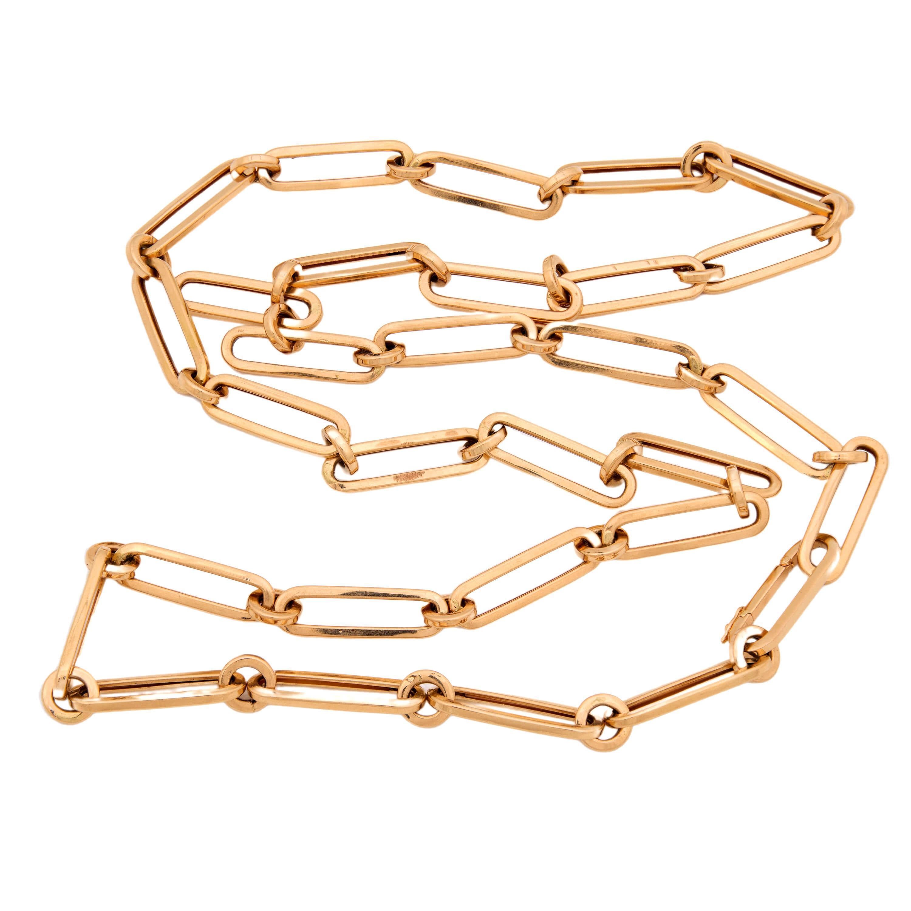 Estate 18k Paperclip Chain 26