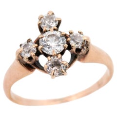 Victorian 18k Diamond Cross Motif Ring