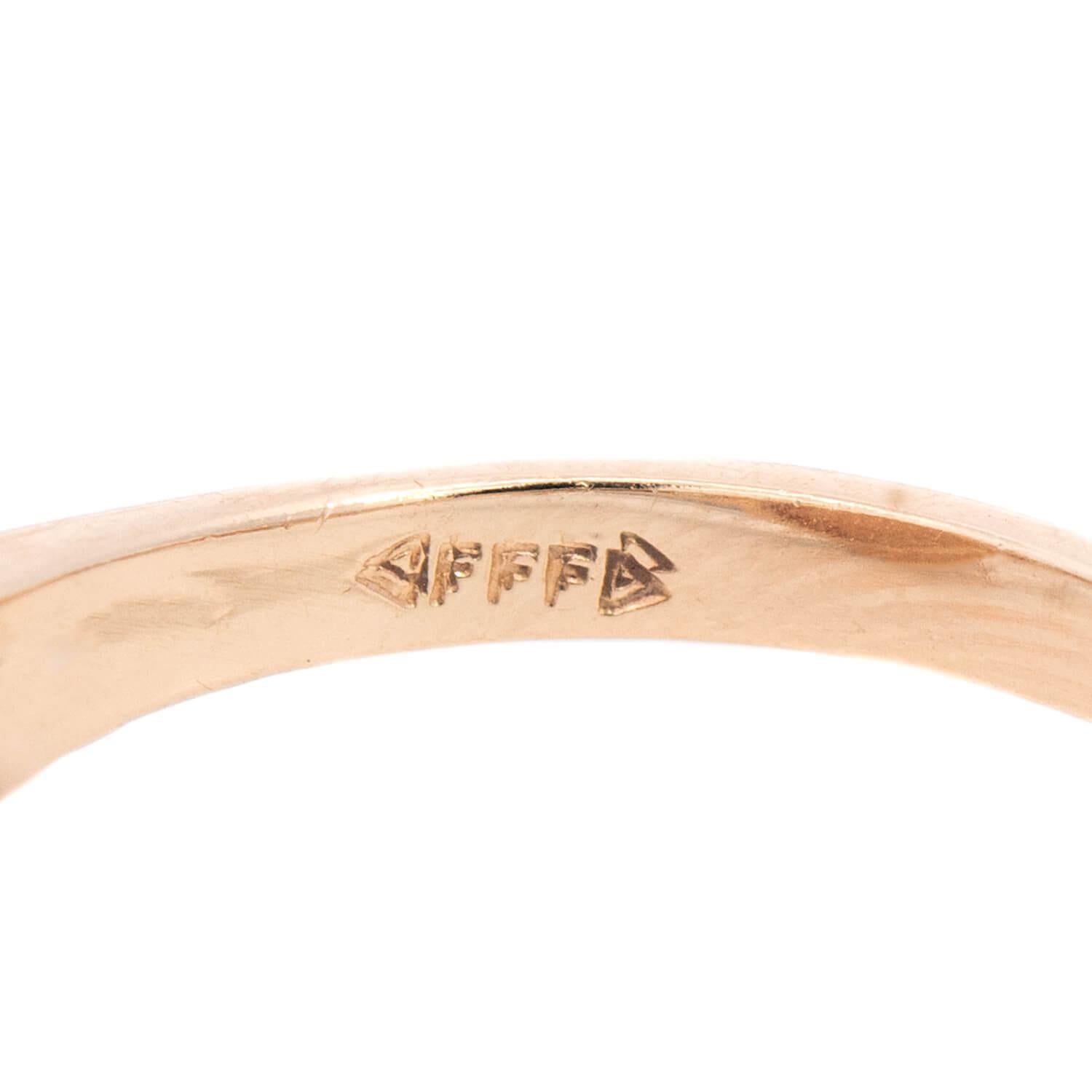 F & F FELGER Inc. Art Nouveau 14k Bague Opale en Métal Mixte Pour femmes en vente