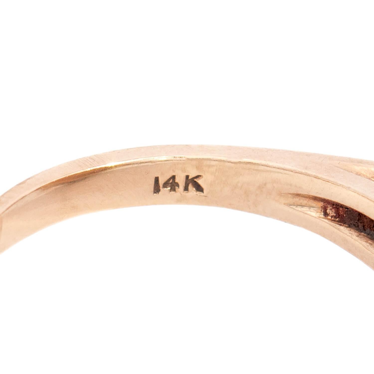 F & F FELGER Inc. Art Nouveau 14k Bague Opale en Métal Mixte en vente 1