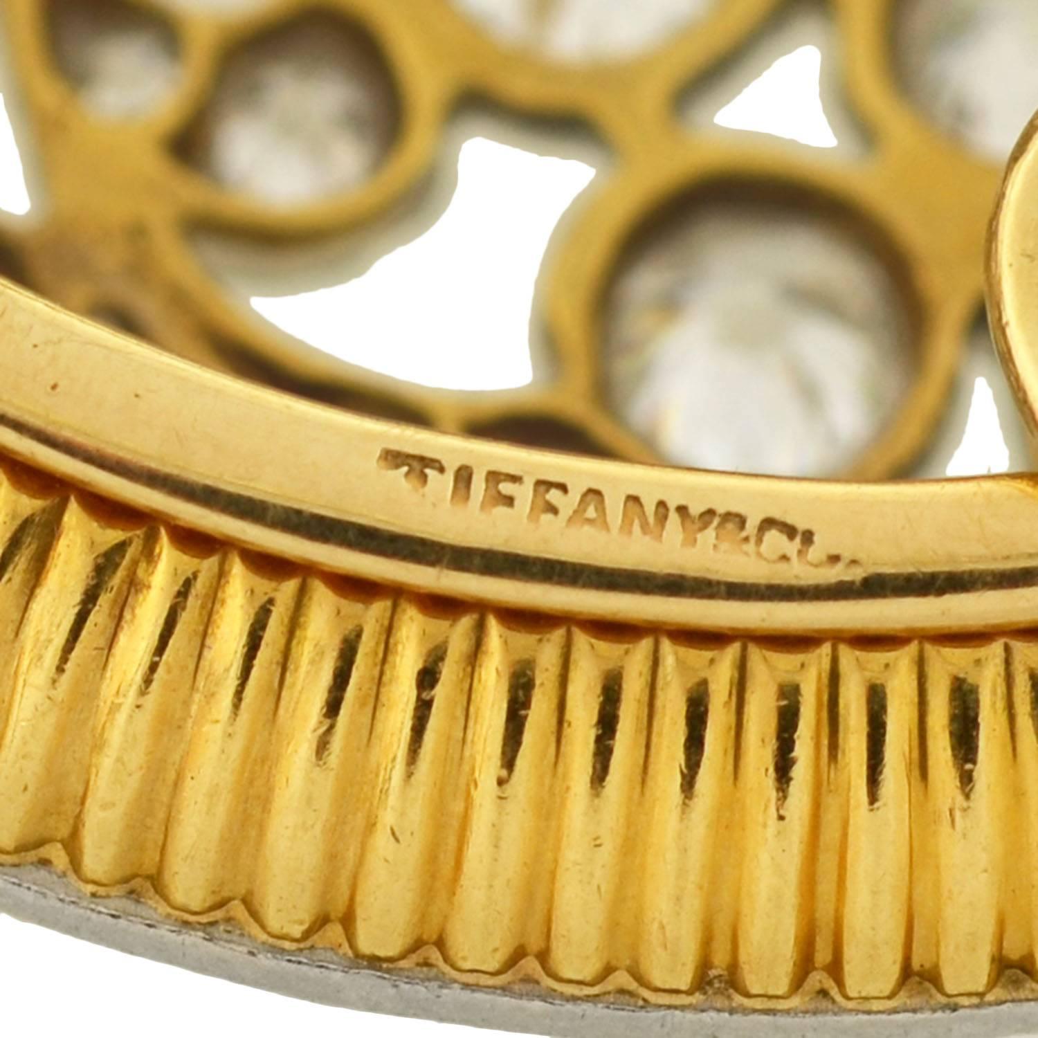 TIFFANY & CO. Edwardian Diamond & Gold Heart Pin/Pendant 3