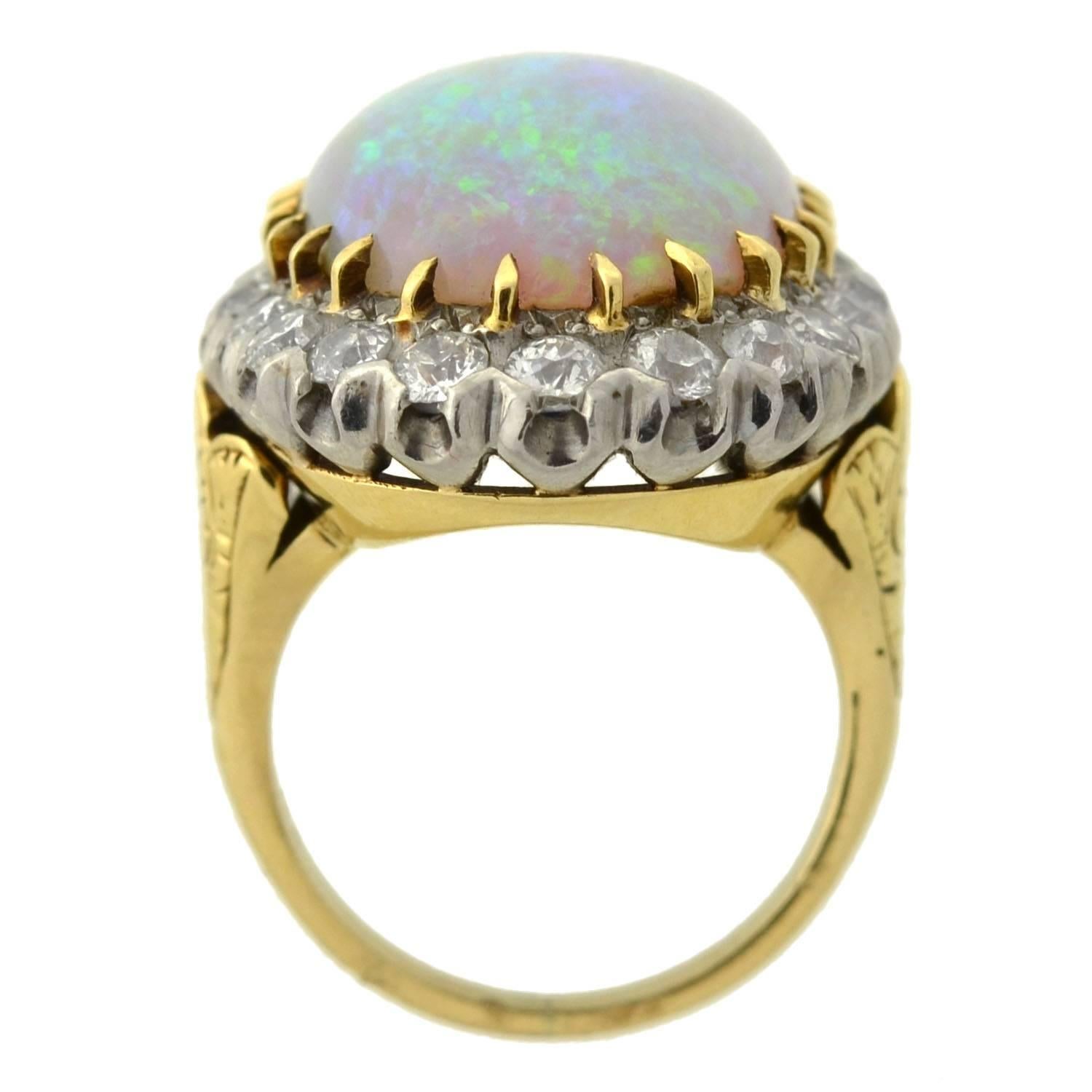 large oval opal ring