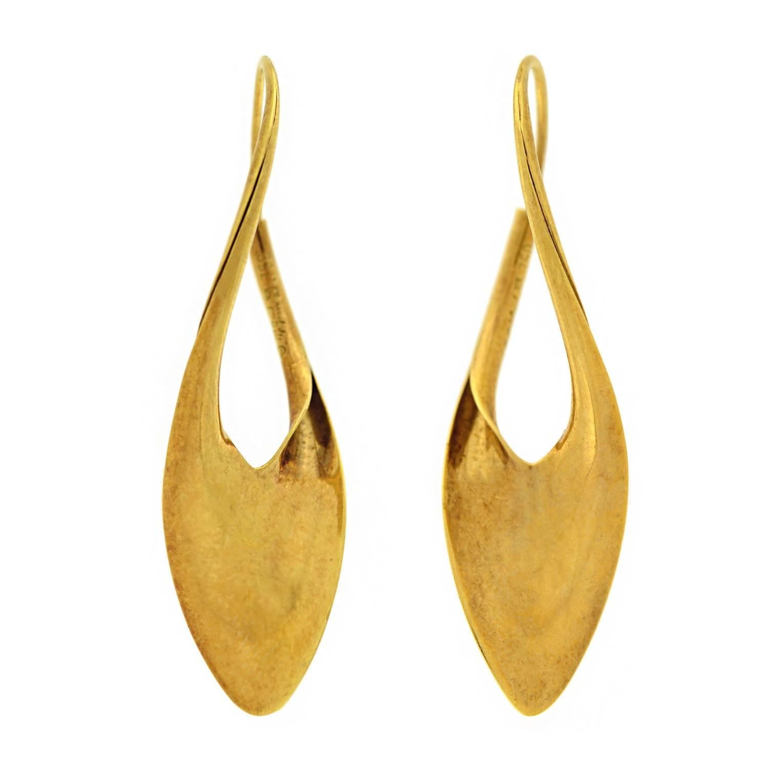 MICHAEL GOOD Half Twist Gold Earrings