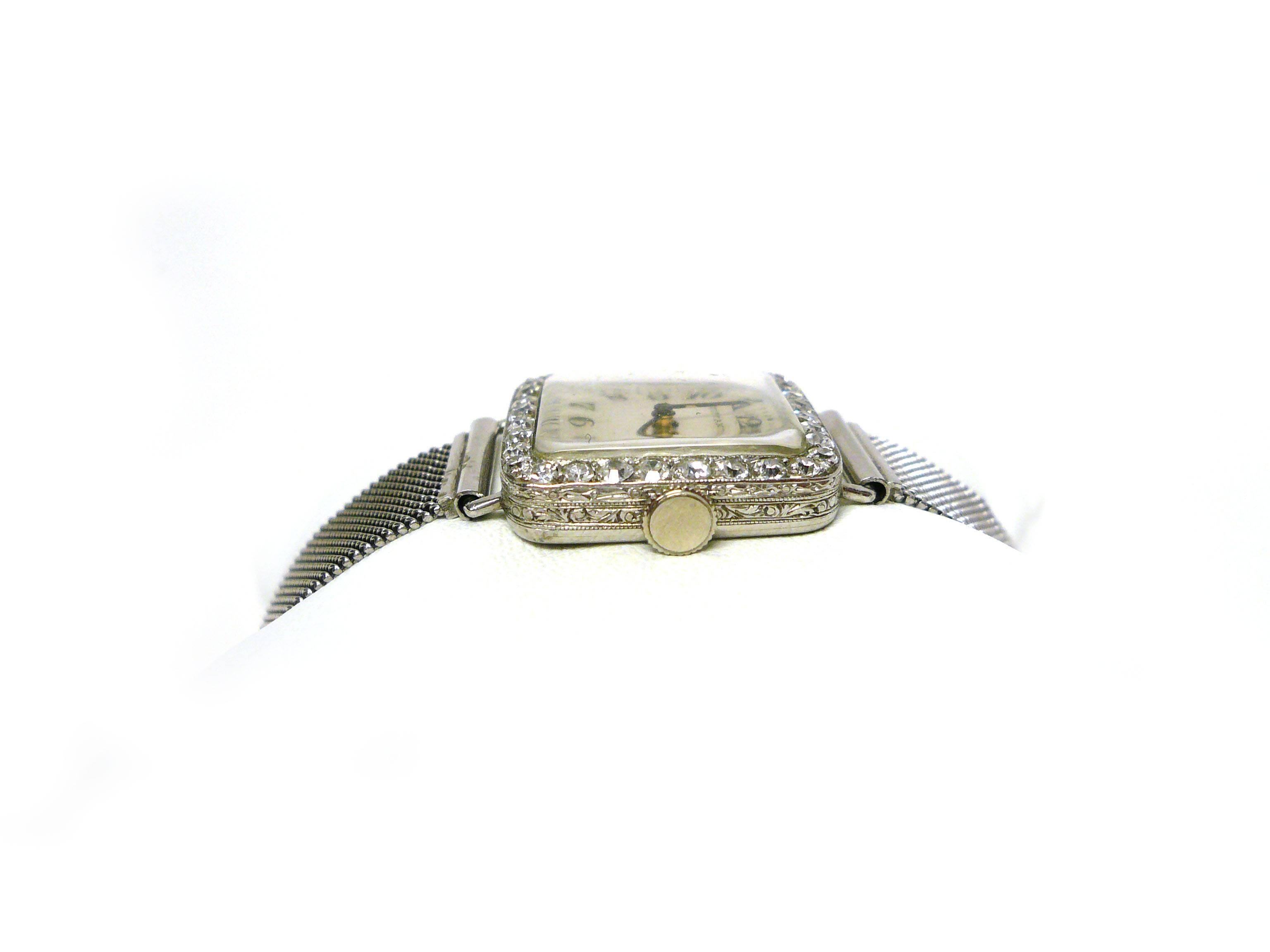 Tiffany & Co. Lady's Platinum Diamond Bracelet Wristwatch  3