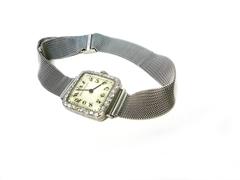 Tiffany & Co. Lady's Platinum Diamond Bracelet Wristwatch