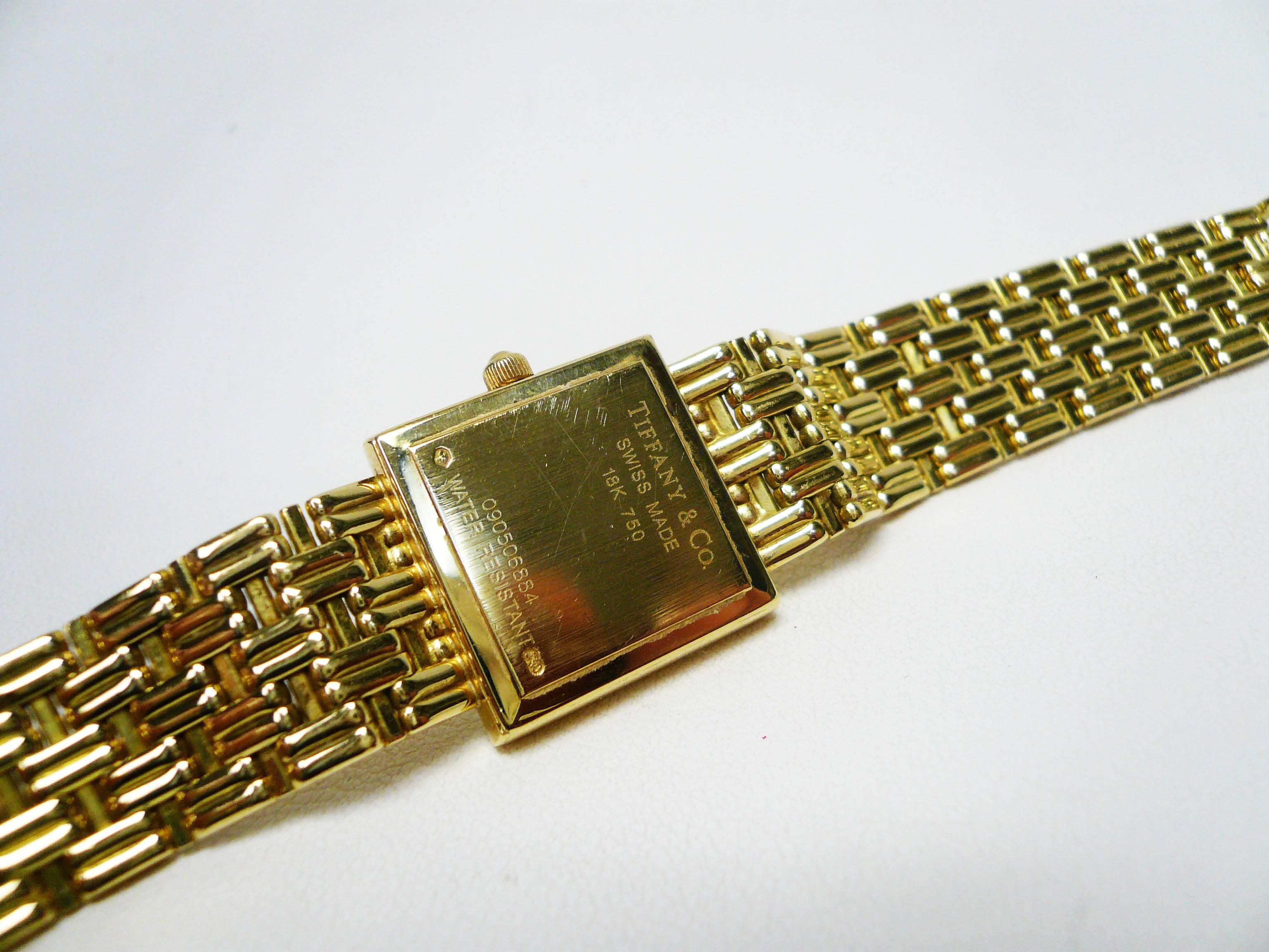 Tiffany & Co. Lady's Yellow Gold Dress Quartz Wristwatch 2