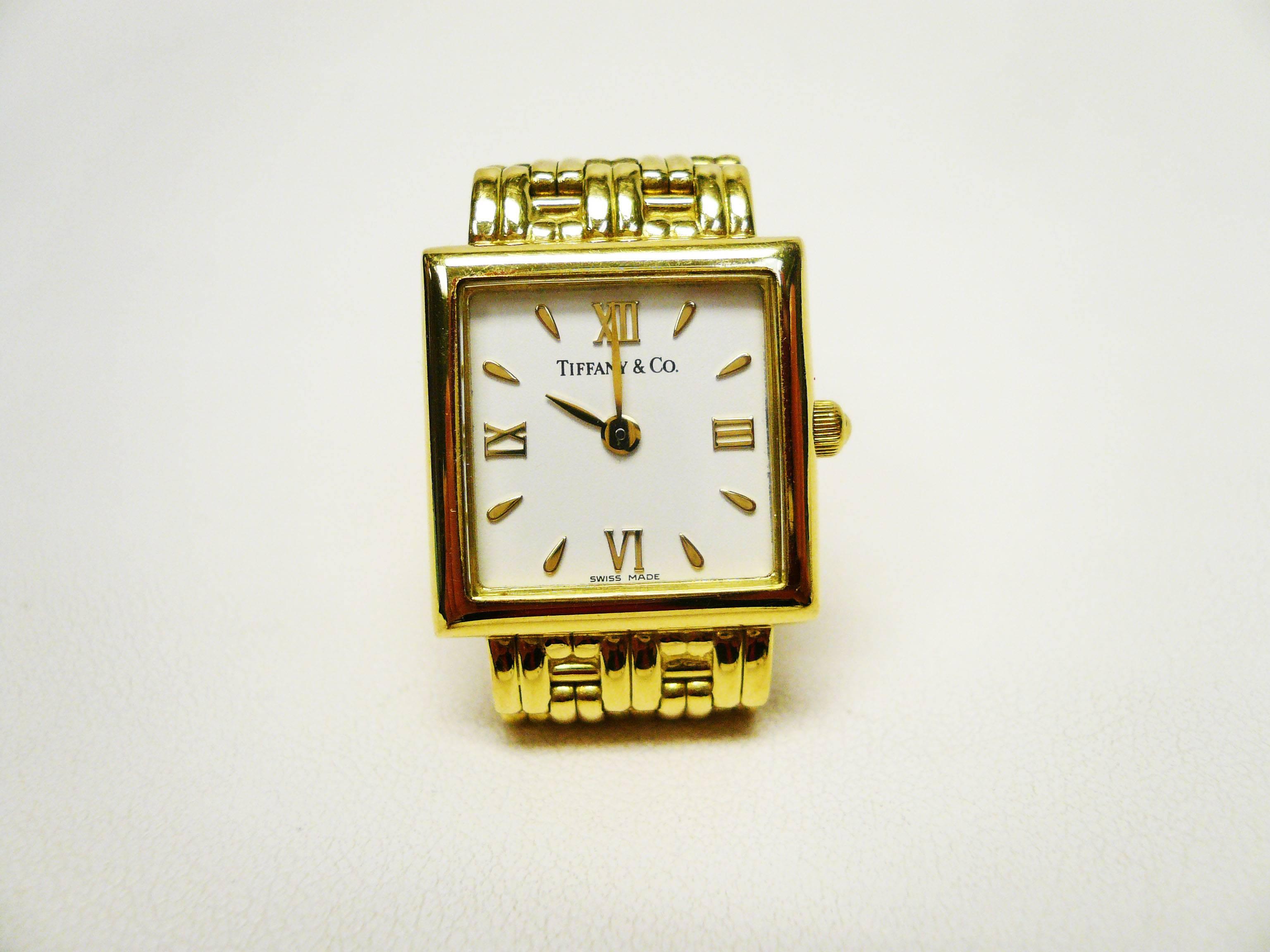 Tiffany & Co. Lady's Yellow Gold Dress Quartz Wristwatch 4