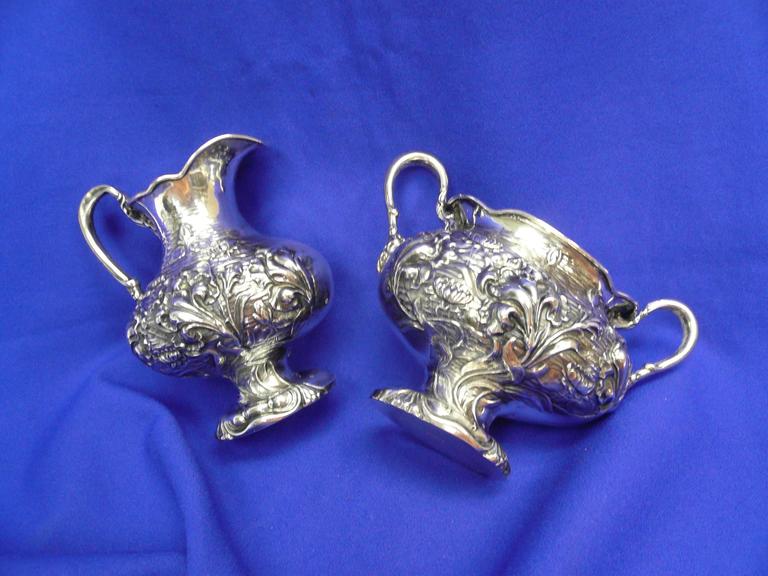 Art Nouveau Antique Unger Brothers Sterling Silver Three-Piece ...