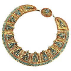 Antique Early 20th Century Statement Collar Necklace Handmade