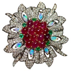Ruby Brooches