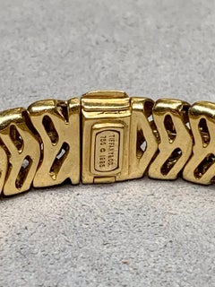 Vintage Tiffany & Co 18K Yellow Gold Basket Weave Bracelet 1995