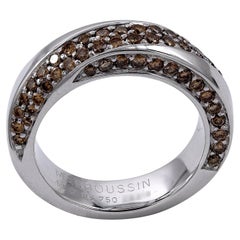Mauboussin Diamond 18 Karat White Gold Wedding Band