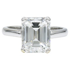 Bague de fiançailles Spectra Fine Jewelry avec diamant de couleur E de 4,32 carats certifié par le GIA
