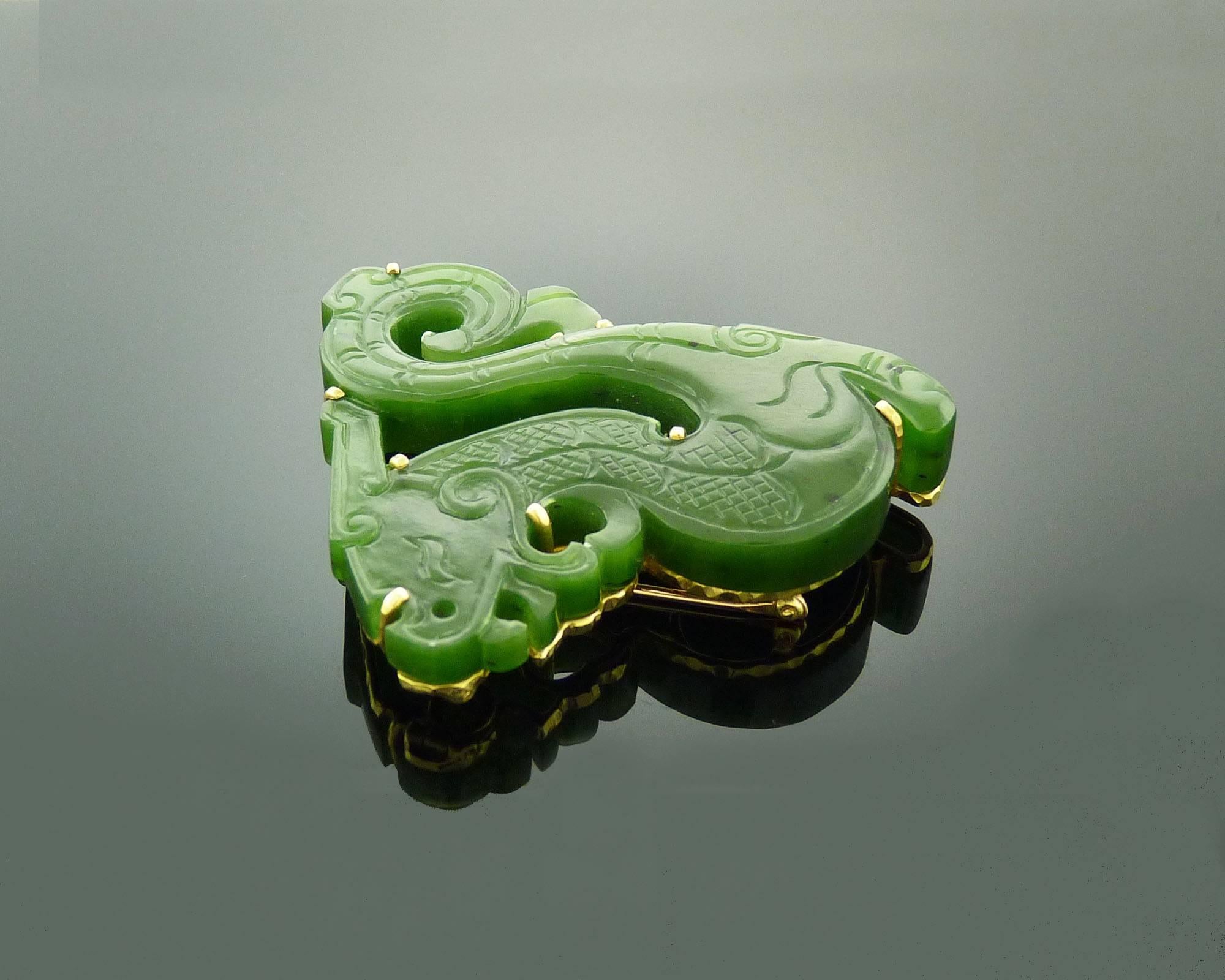 David Webb Jadeite Ruby Gold Necklace Brooch Combination 2