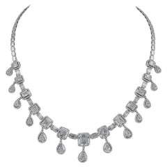 Spectra Fine Jewelry Invisibly-set Diamond Fringe Collar Necklace