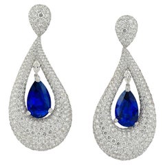 De Grisogono 24.60ctw Sapphire & 35ctw Diamond Earrings  SSEF