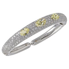 Bracciale Bulgari Yellow Diamond Pavé Bombe in oro giallo 18 carati - Gioielli firmati
