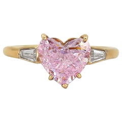 Cartier Pink Heart Diamond Dinner Engagement Ring 2.02ct