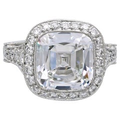 Tiffany & Co. 5.56ct Cushion Diamond Engagement Ring