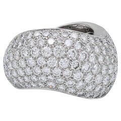 Signed Cartier Diamond Demi Bombe Ring