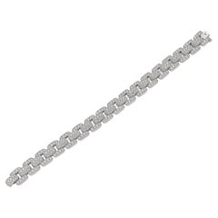 Cartier 15.30 ct Diamond Pavé Link Bracelet in 18K White Gold