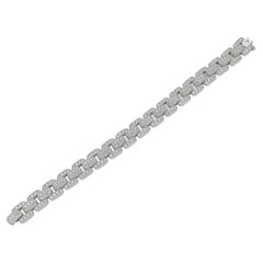 Cartier 15.30 ct Diamond Pavé Link Bracelet in 18K White Gold