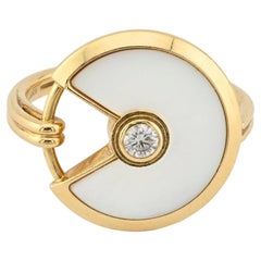 Cartier Amulette de Cartier Mother-of-Pearl Diamond Gold Ring