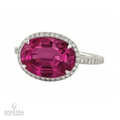 3,33 ct. Bague en rubis « Burma No-Heat » et diamants  AGL